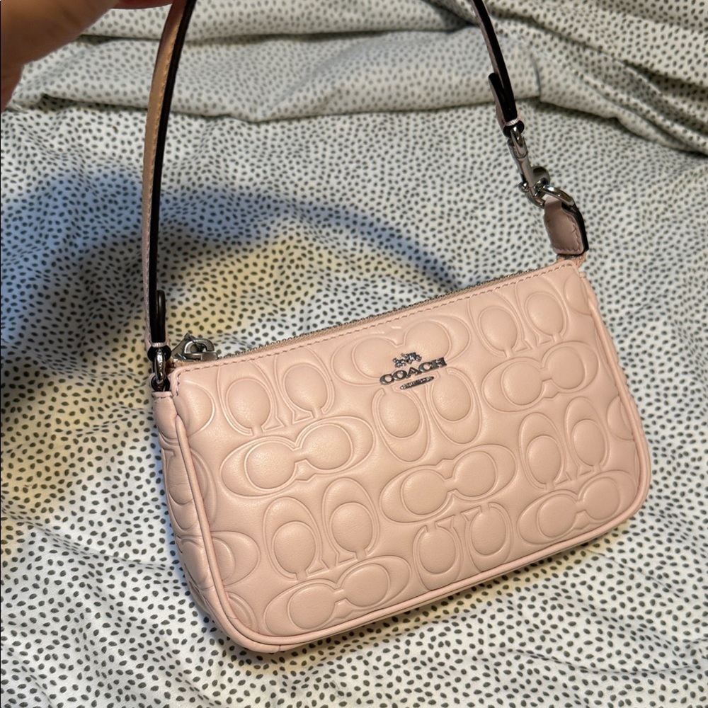 Coach Light Pink Embossed Shoulder Bag